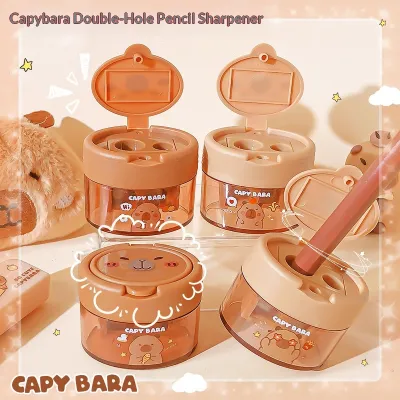 JOYNCLEON Gọt bút chì quay tay thiết kế capybara dễ thương với bộ sưu tập bào trong suốt
