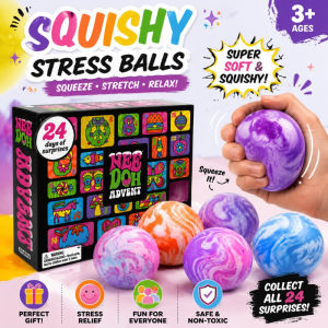 Squishy Toy Advent Calendar Blind Box Squeeze Ball Fidget Stress Relief Kids Gift Collectible