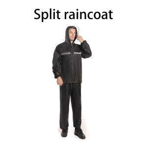 MOLAN Bộ Áo Mưa Chia Cho Người Lớn Kèm Dải Phản Quang Mũ Hai Lớp Một Lớp Chống Nước Thoải Mái Và Thoáng Khí