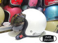HELM BOGO RETRO CLASSIC DEWASA CAT WARNA PUTIH. 