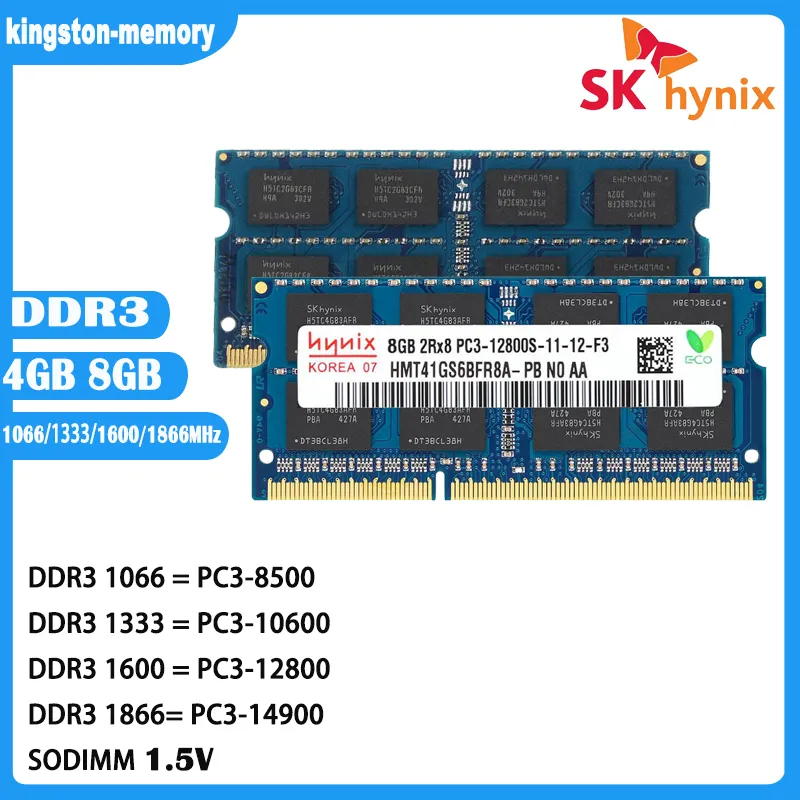 Hynix Laptop Ram DDR3 4G 8G 1066/1333/1600MHz Laptop Memory PC3