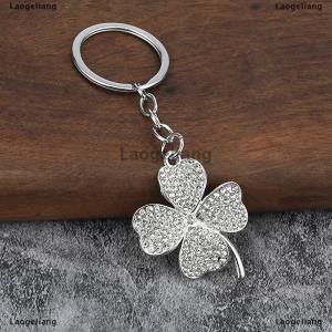 [COD] Laogeliang Lá Xanh Tình Yêu Móc Khóa Sáng Tạo thích hợp tinh tế bốn lá cỏ ba lá may mắn vòng chìa khóa kỳ nghỉ phụ kiện mặt dây chuyền