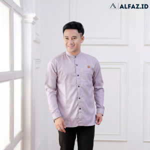 Alfaz - Koko Lengan Panjang Polos Warna Lilac Pria Dewasa