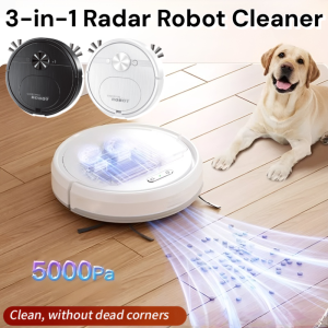 Home 3-in-1 Radar Robot Cleaner with Washing and Mopping Function Rechargeable Smart Vacuum Self Cleaning