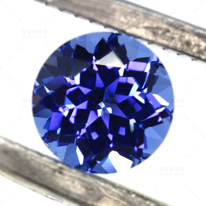 High-Quality Lab-Grown Sapphire 8mm Round Cut Loose Stone For Used In Jewelry Making  Materials