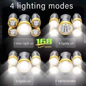 VIP Headlamp Outdoor camping portable mini COB light multifunctional dimming diving flash Headlight