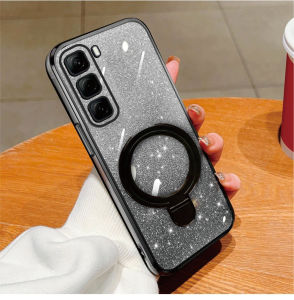 Case Magsafe Vivo V40 Lite Luxury Gliter Premium TPU Ring Magnetic Soft Case