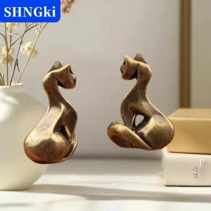 [COD] 🔥🔥🔥SHNGki Đồng thau mèo bức tượng cổ điển đồng thau điêu khắc máy tính để bàn thủ công trang trí nhỏ nhà văn phòng mèo bức tượng trang trí nội thất