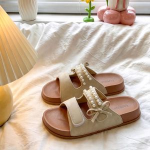 [FreeShipping] 2026 New Model Pearl Decorated Comfortable Platform Sole Unique Outdoor Non-Slip Fashionable Soft Sole Lightweight Versatile Slide Sandals