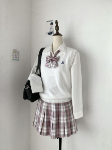 ali9 Original JK Uniform Embroidery Solid Color Vest Japanese Original Sweater Sweater Vest V Collar for Schools Sense Autumn Winter and Spring