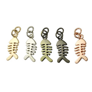 Rust Resistant Fishbone Charm Metal Pendant Lightweight Bag Decoration Elegant Bag Decors Fashion Gift