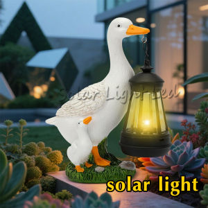 โคมไฟตกแต่งกลางแจ้ง MINI เป็ด ตัวจิ๋ว ไฟเหลือง โคมไฟ พลังงานแสงอาทิตย์โซล่าเซลล์   1 LED สำหรับตกแต่ง
