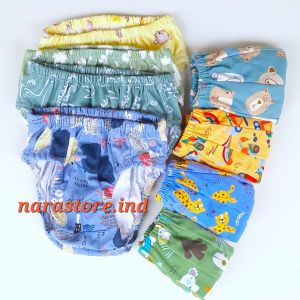 3 Pcs Celana Dalam Anak 1-5 tahun Motif Babydoll/Libby/Velvet dan Warna Lucu