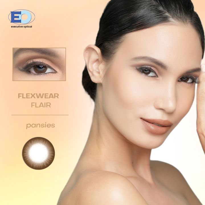 Eo Flexwear Flair Pansies Graded Brown Contact Lenses 1 Month Lazada Ph 7788