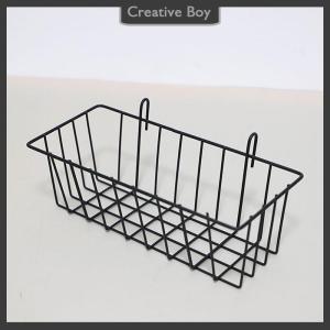 [Creative] Metal Decorative Storage Basket DIY Iron Grid Flower Pot Hanging Shelf Wall Art Mounted Frame Mesh Display Rack Home Decoration