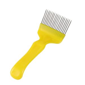 TASTY TIMES Straight s Bee Honey Fork Stainless Steel 18/21 Pin Honey Scratcher Beekeeping Tools Yellow/Red/ Honey Scraper Beekeeper
