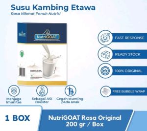 NutriGoat 1 Box/ Susu Kambing Etawa/ Susu Bubuk Kambing Etawa NutriGoat 200 gr