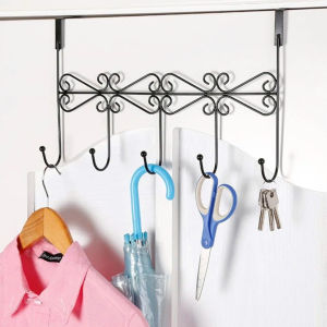Móc Treo Sau Cửa 7 Chấu Bằng Thép Không Gỉ Tiện Lợi - Móc Treo Quần Áo Túi Xách Sau Cửa Đa Năng / Móc Treo Đồ Sau Cửa - Giá Treo Quần Áo Khăn Chìa Khóa Không Cần Khoan Chịu Lực Tốt Trang Trí Nhà Cửa