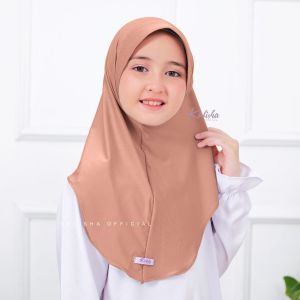 hijab bergo anak sekolah SD jersey premium tebal kerudung sekolah instan hijab bergo hamidah
