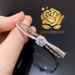Gelang ONE DIAMOND titanium Lapis Emas 18k ANTI KARAT crystal swarovski perhiasan bangle wanita