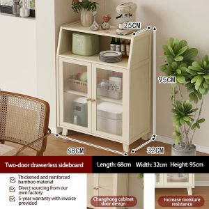 Kitchen Cabinet Bamboo shoe rack Cream Style Home Door Shoe Cabinet Sideboard Shoe Organizer