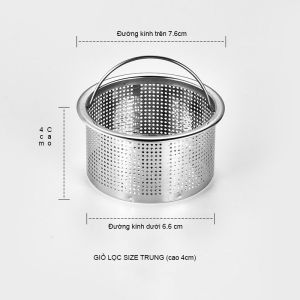 [HCM] Rổ Lọc Rác Bồn Rửa Chén Bằng Thép Không Gỉ Tiêu Chuẩn-CA666
