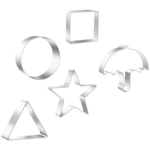 Squid Game Pick out the sugar cake Challenge Accessories 6pcs/set Stainless steel Sugar cake&cookie make mold Tahan lama