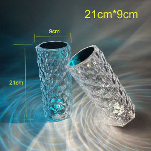 Crystal lamp touch rose shadow table lamp LED color changing RGB night light with USB remote control 16 Color