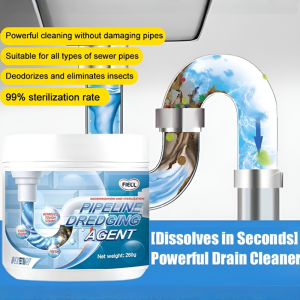Powerful Drain Cleaner Fast Dissolving Formula Clog Remover Kitchen Sink Bathroom Shower Pipe Hair Grease Blockage Clog Remover