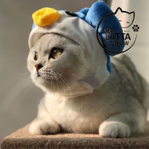 SUNFLOWER Hiasan Kepala Tudung Kucing Cat Headdress Pet Cap Hat Headwear Funny Cute Dress Up with Angle Wing 猫头饰兜帽