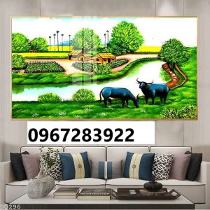 Gạch tranh 3D làng quê