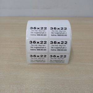 Giấy in mã vạch tem nhiệt khổ 70x22mm (2 tem)