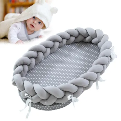 ️ Dream Best Baby Lounger Bassinet Bionic Baby Bed 100% Soft Cotton Portable Crib for Bedroom/Travel Breathable & Hypoallergenic Sleep Lounger Bumper for Newborn baby