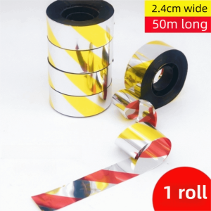 SIMPLETEN 50M/100M Flashing Hanging Bird Repellent Ribbon Adhesive-free Multipurpose Bird Scare Tape Practical Double-sided Reflective Anti Bird Tape Small Animals