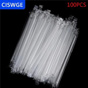 [COD] CISWGE 100PC rõ ràng cá nhân bọc uống PP ống hút uống ống hút Nguồn cung cấp bên