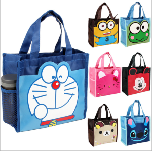 Túi Hộp Cơm Trưa Không Thấm Nước Túi Hoạt Hình Học Sinh Túi Xách Nữ Doraemon