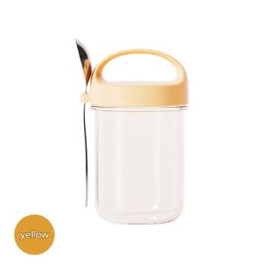 Seal Breakfast Yogurt Cups Oatmeal Cup Container 400ML Overnight Oat Cup Glass With Lid AndSpoon