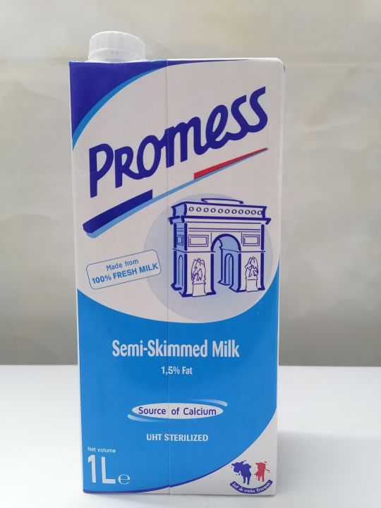 PROMESS [Hộp X/DƯƠNG 1 Lít] SỮA TƯƠI TIỆT TRÙNG ÍT BÉO [France] UHT ...