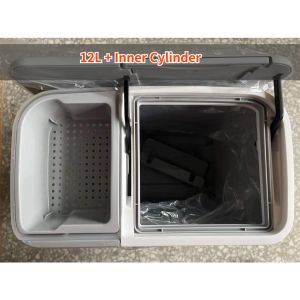 2 DAYS OFFER 12L Dry and Wet Separation Hanging Trash Can For Kitchen Large Capacity  Wall Mounted Trash Bin with lid