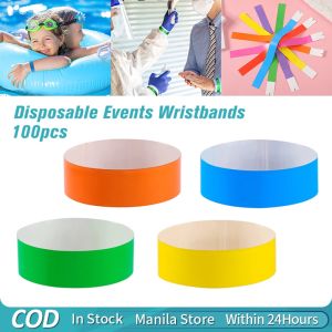 100Pcs Waterproof Wristband Disposable Paper Wristbands