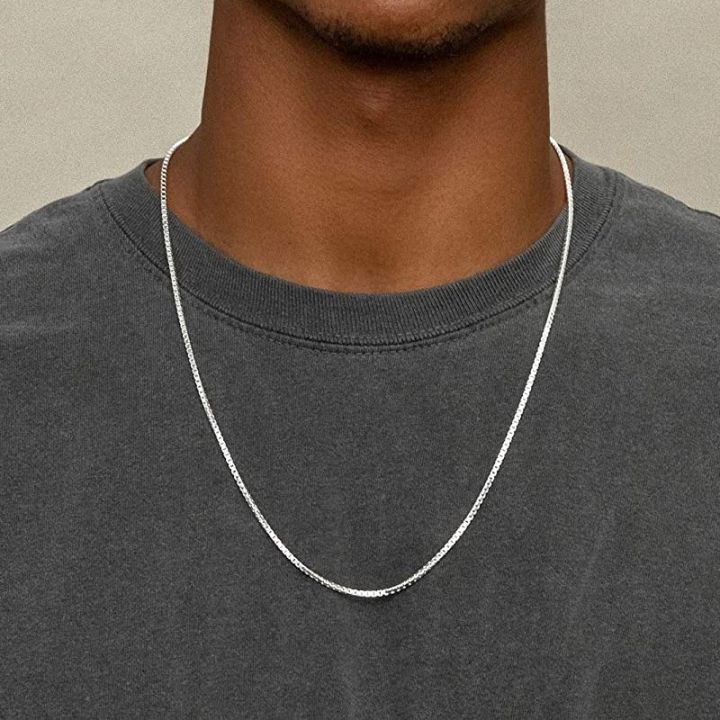 AGALIL mm 925 Sterling Silver Box Made in Gauge: 028, for  Large 40, 45, 50, 55, 60, 65, 75 cm 16, 18, 20, 22, 24, 26, 30 