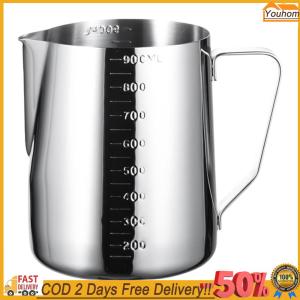 【24 hours delivery】350/600/900ml Milk Frothing Jug with Scale Espresso Coffee Cup Sharp Mouth Milk Pitcher for Latte Art Coffee Accessories
