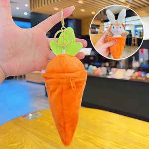 Squirrel Keychain Plush Doll Pendant Grabber Doll Schoolbag Keychain Carrot Rabbit Transformer