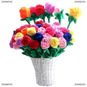 [COD] ZHONGYI0 1Pc Cartoon Rose Flower Stuffed Soft Plush Toy Valentines Day Gift For Girls