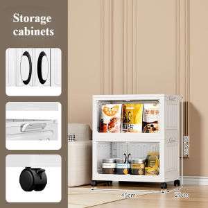 SG Stock Exlarge Storage Cabinet with Wheels | Space-Saving Storage Box | Foldable Home Organizer Box for Clothes Books Bedding