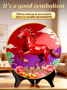 Feng Shui Horse Ornament for Success Promotion Office Desk Decor Home Ornament Lucky Gift