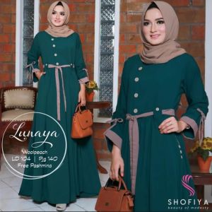 BAJU GAMIS WANITA LUNAYA DRESS MODEL TERBARU M L XL