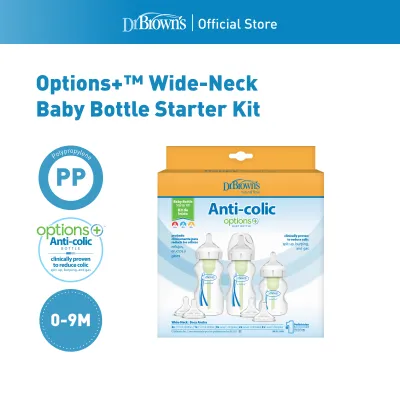 Dr. Brown’s™ Anti-Colic Options+™ Wide-Neck Baby Bottle Starter Kit
