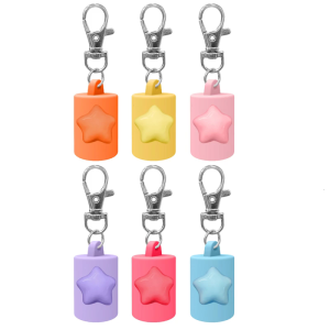 Versatile Silicone Lipgloss Keychain Caps Soft Key Holder Decors Available In 6 Modern Colors Keychain Attachment