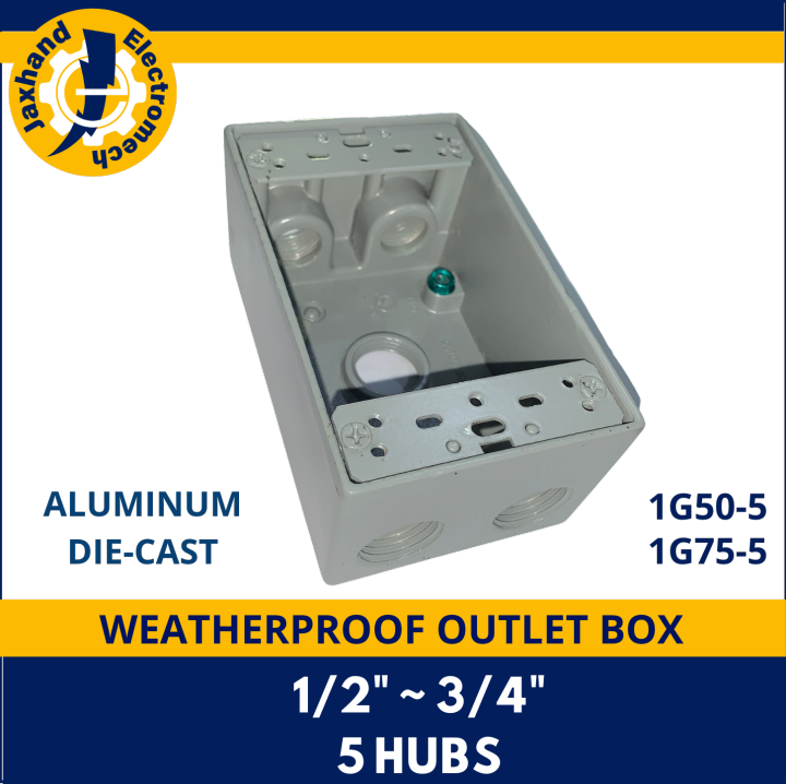 Weatherproof Outlet Box 5 Holes, Aluminum Die Cast Lazada PH